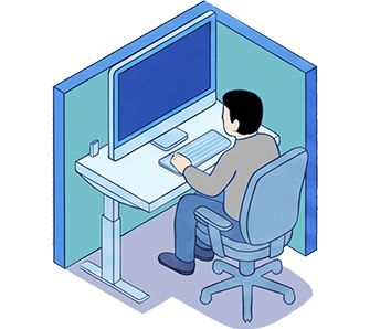 個室のイラスト