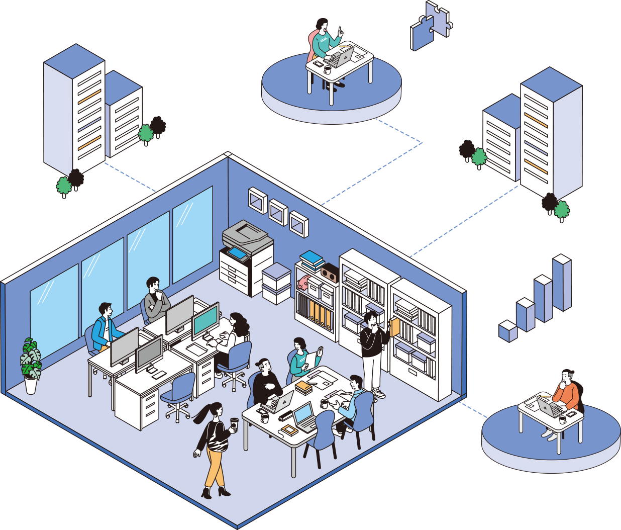 職場のイラスト